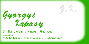 gyorgyi kaposy business card